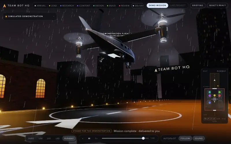 The aircraft lifting off over the runway: mission delivered